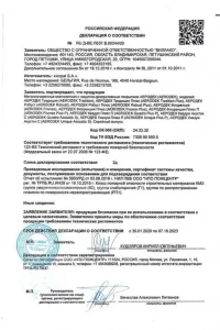 Сертификат соответствия - композитной черепица AeroDek в Анапе и Краснодарском крае